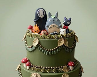 Ghibli inspired cake toppers