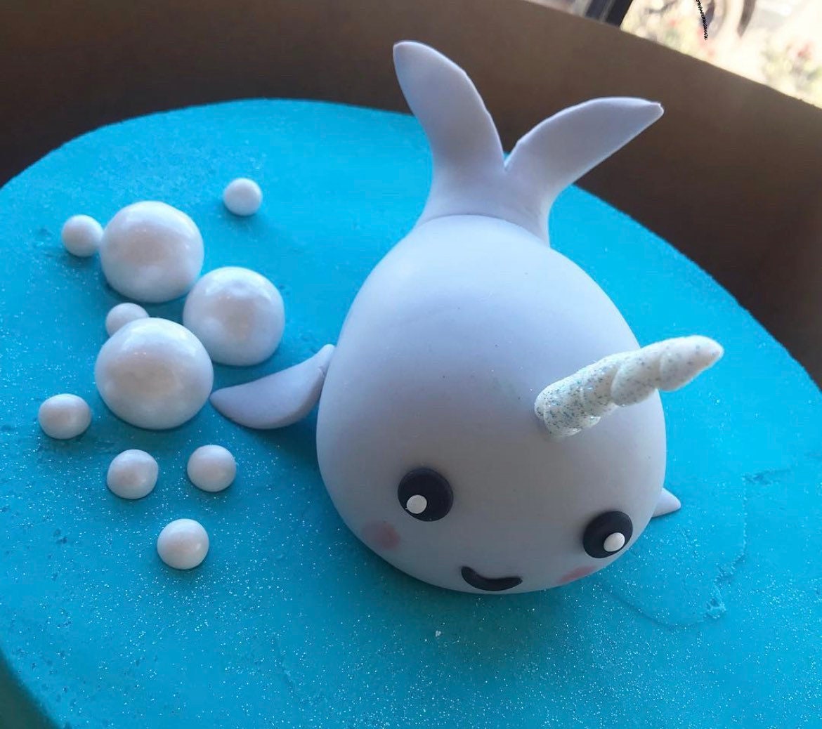 Kawaii Narwhal Cake Topper - Etsy