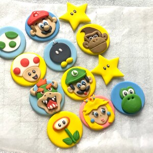 Super Mario Bros inspired cupcake toppers