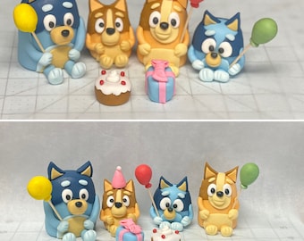 Bluey inspired cake toppers