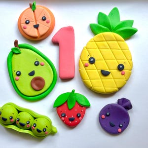 Fruit and vegetables cake topper, fruit cake decor, fruit and vegetable cake topper