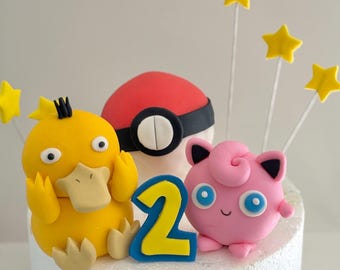 Pokemon Inspired cake toppers