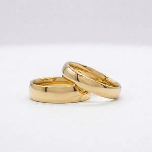 Alliance confortable en or jaune 10 carats/anneau en or massif poli
