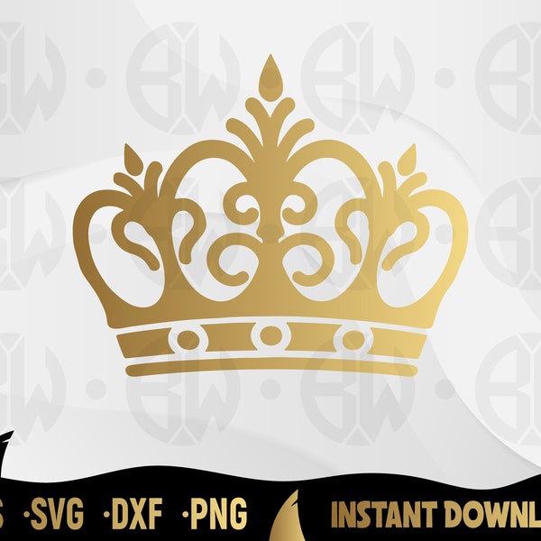 Crown Svg Cutting File, Crown Clipart, Crown Silhouette, Crown Svg, King svg, Vector Crown, Eps Vector File, Royal Crown SVG, Crown Cut File