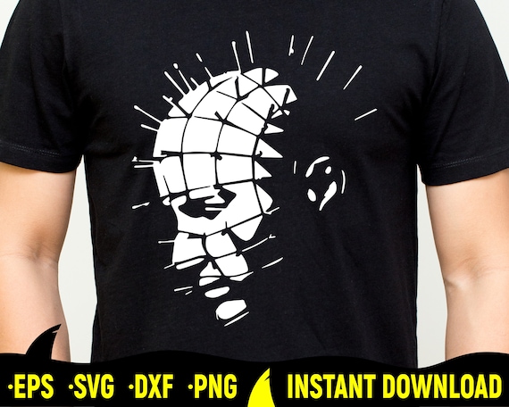 Hellraiser Svg Cut File for Cricut, Hellraiser Svg, Pinhead Svg, Pinhead Silhouette, Pinhead Eps, Png, Svg, Dxf, Hellraiser Horror Movie Svg