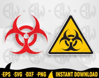 Biohazard Symbol Vektordateien, Warnung Clipart (digitaler Download)