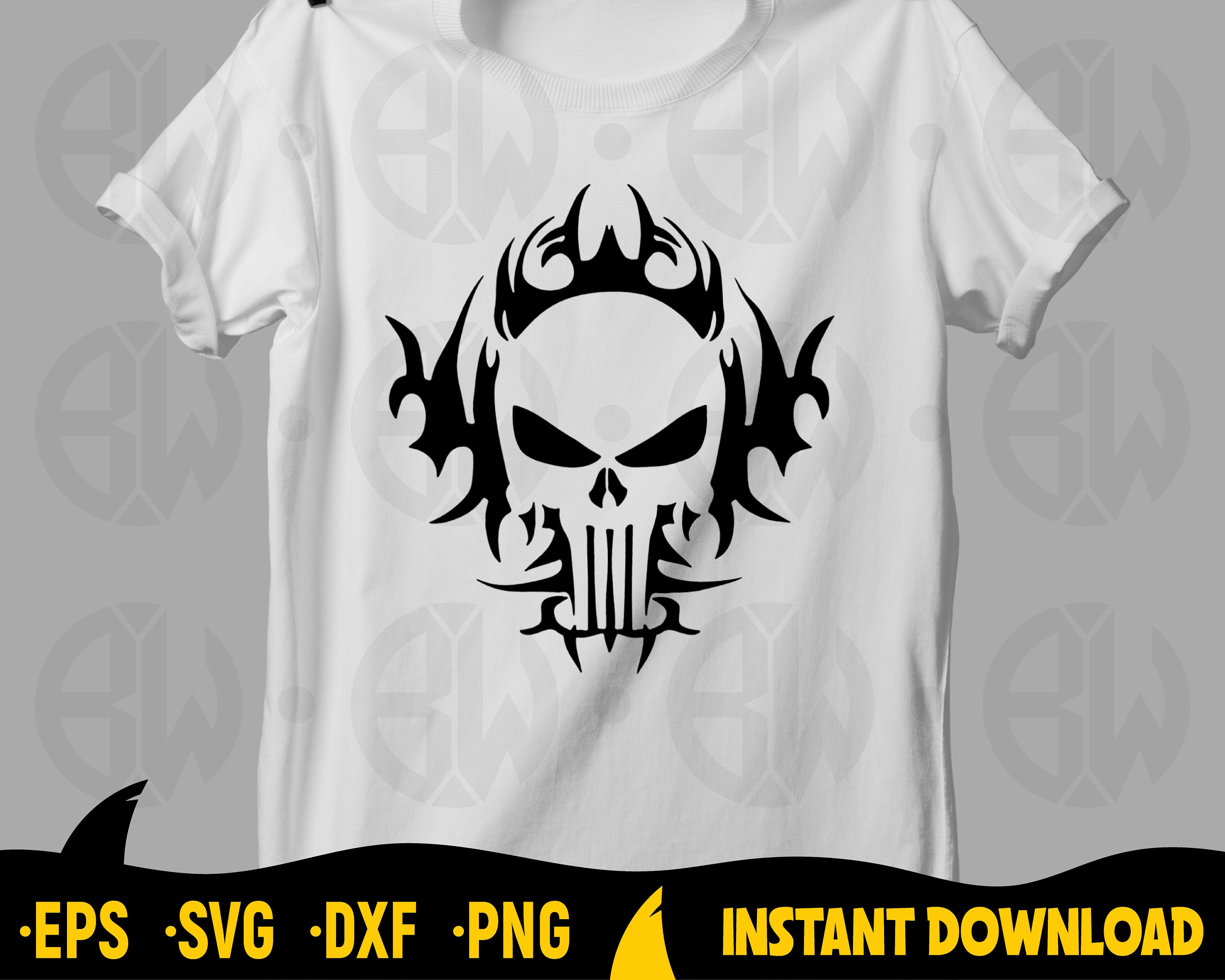 Punisher Skull Svg Cut File for Cricut Silhouette The | Etsy