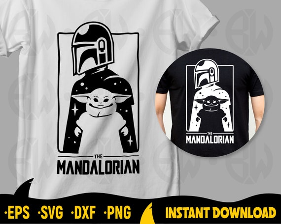 Mandalorian And Baby Yoda Svg Cut File, Yoda Cutting File For.