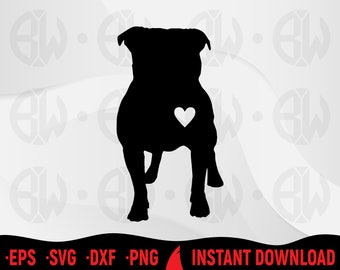 Pirtbull Pet Heart Svg Cut File for Cricut, Silhouette, Dog Lovers, Pitbull Svg, Cutting File, Pet Svg, Stencil, Vinyl, Shirt Design, Print