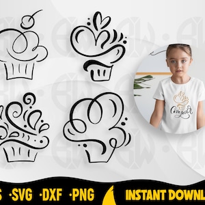 Cupcakes Svg Cut File for Cricut and Silhouette, Cooking Svg, Cupcake Cutting Files, Cupcake Clipart, Cupcake Vector, Cupcakes Bundle, Sweet