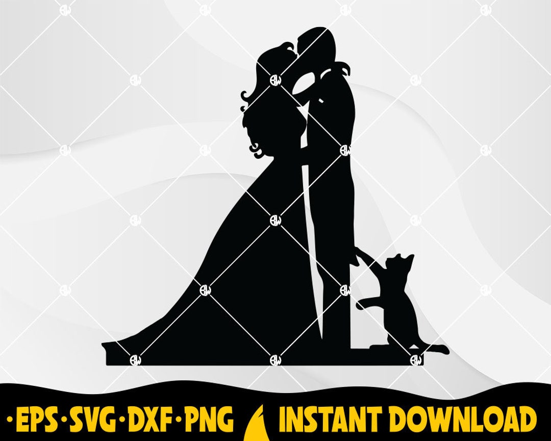 Bride and Groom With Cat SVG, Wedding Cake Topper (digital Files) - Etsy