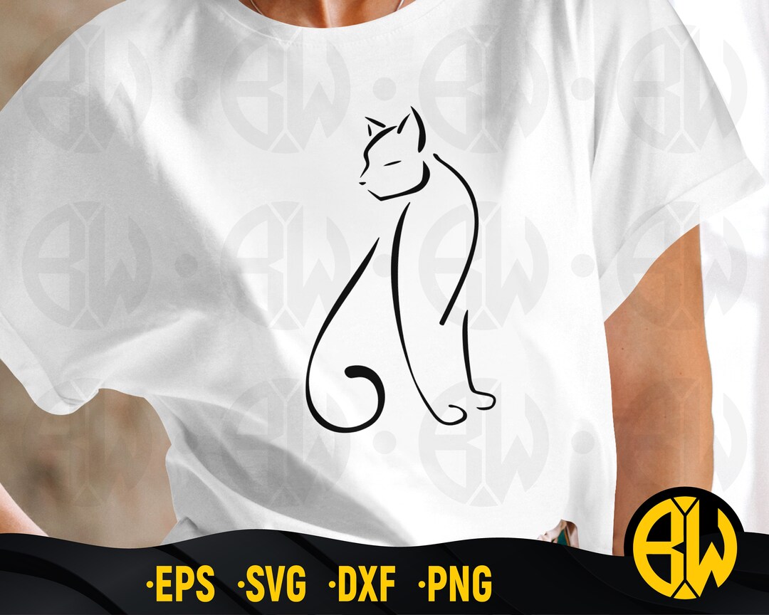 Cat Silhouette Cat Svg Cut File for Cricut Cat Decal Sticker Vinyl