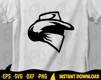 Bandit Cowboy SVG Cut File, Outlaw Gangster Decal (Digital Download)