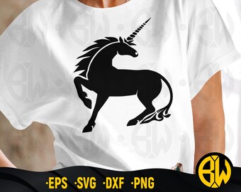 Unicorn SVG, Unicorn Vector, Unicorn Cricut Cut file, Unicorn Silhouette, Fantasy Clipart | Eps, Png, Dxf, Svg - Instant Download