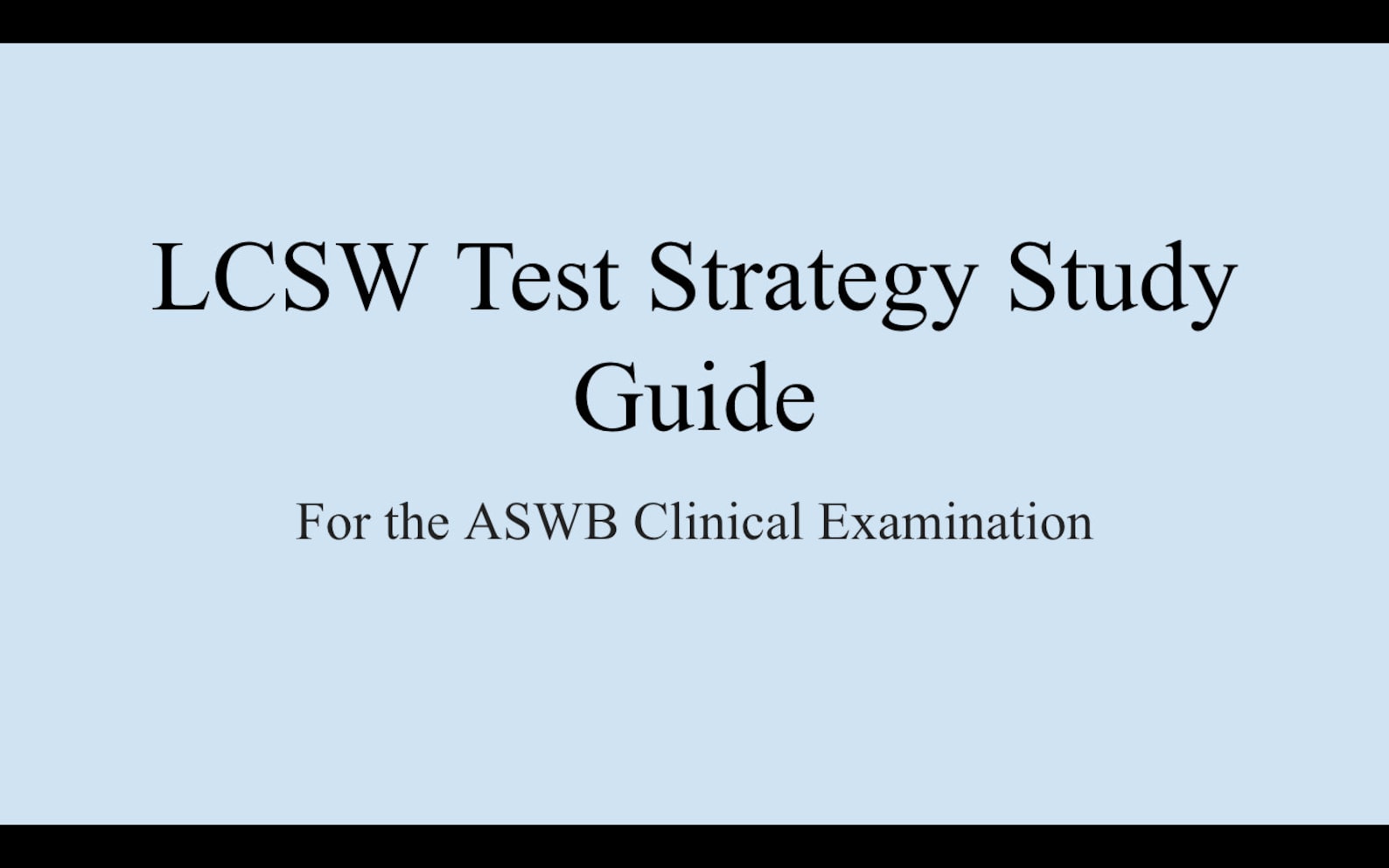LCSW Test Strategy Study Guide Etsy