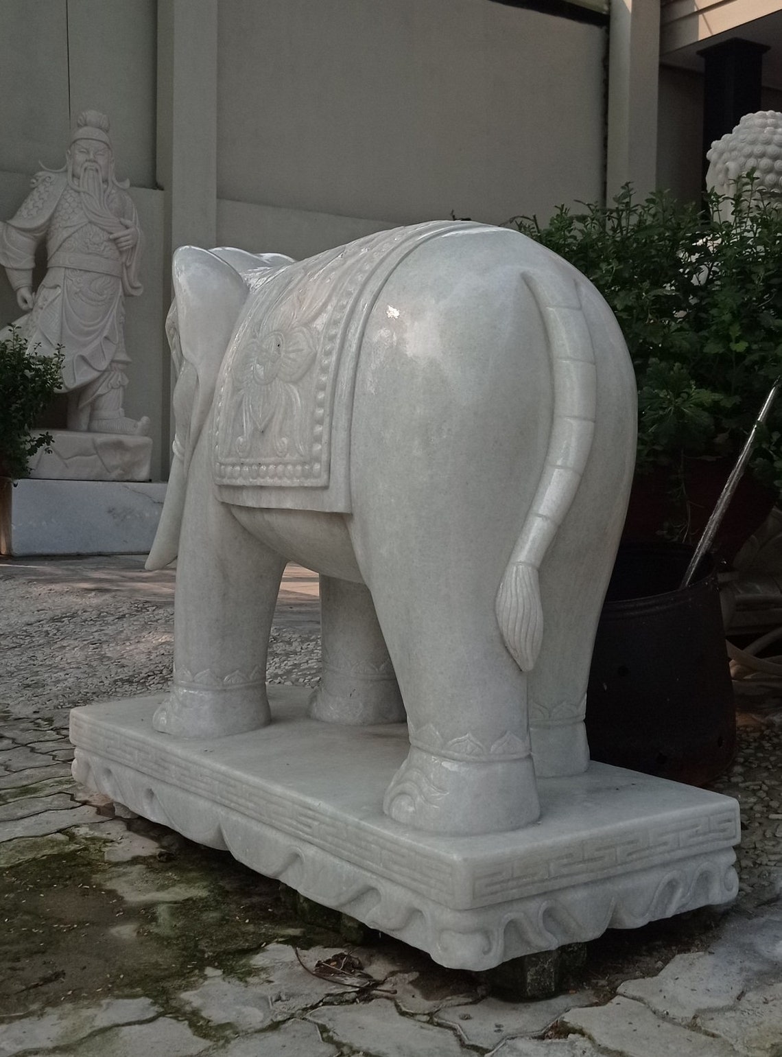 Stone Elephant Statue Marble elephant for garden decorStone Etsy
