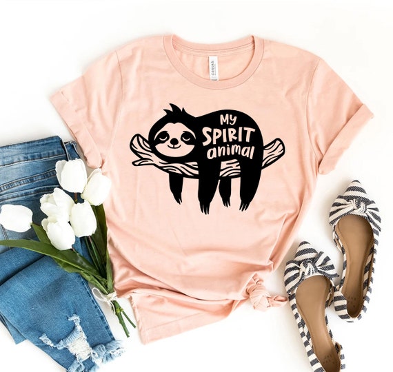 Sloth Shirt Spirit Animal Tee Adorable Sloth Tshirt Nap | Etsy