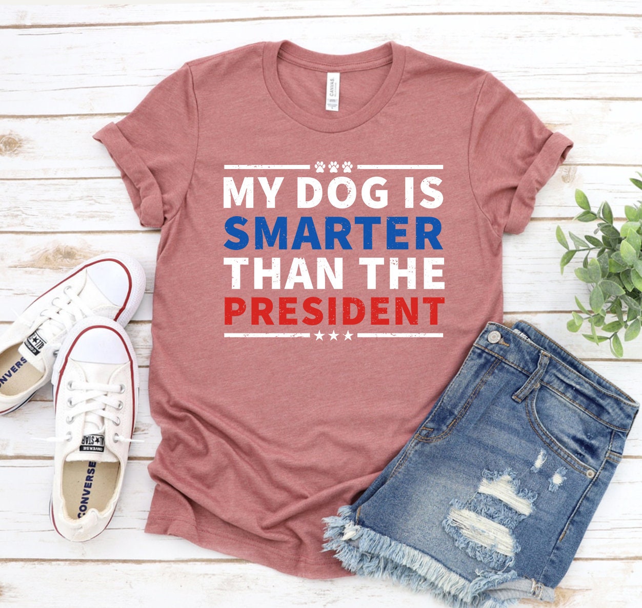 My Dog is Smarter Than the President T-shirt Usa Shirt - Etsy India