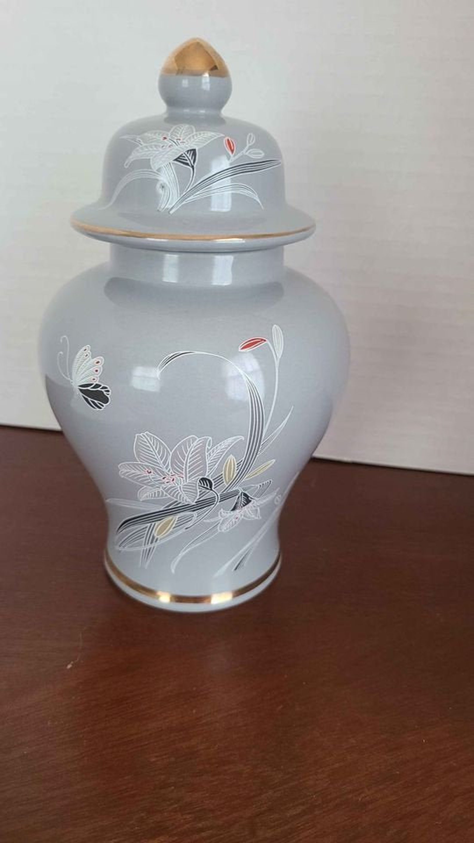 Japan Gray Ginger Jar Etsy