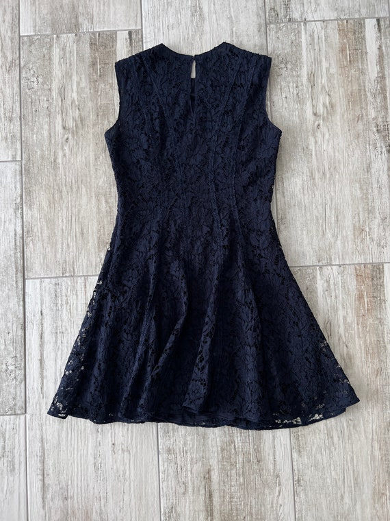 Womens Valentino Lace Dress Navy Blue Size 42 Mad… - image 6