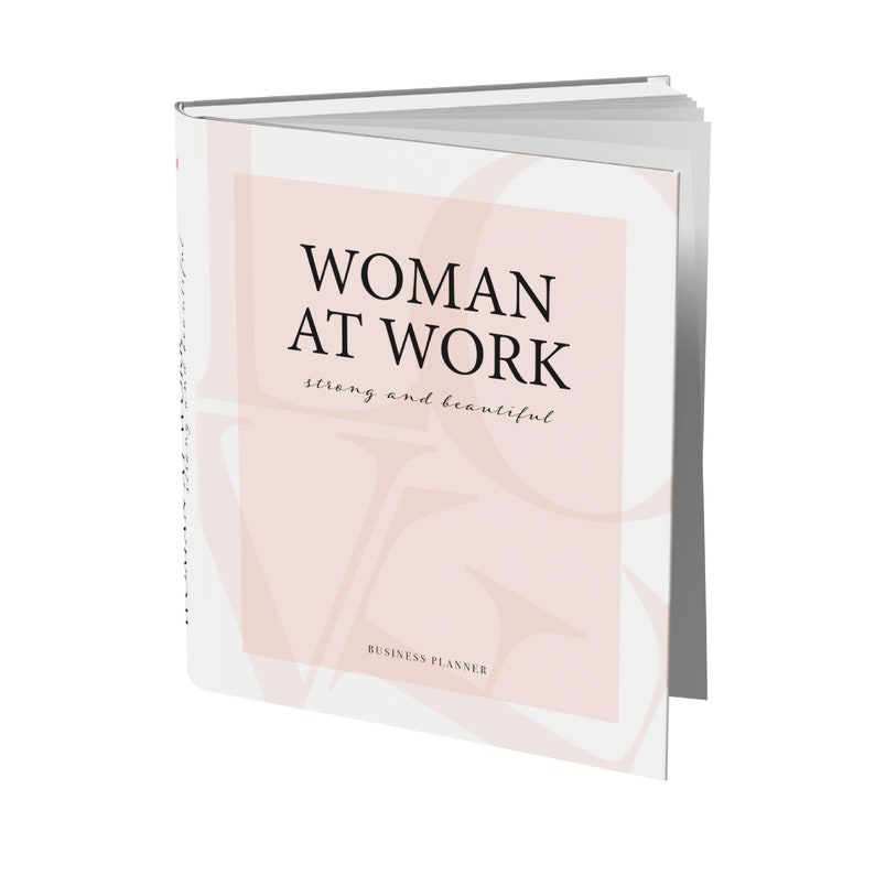 Woman at Work Business Planner for 54 weeks Pink hardcover appointment planner undated with weekly overview & times in German image 1