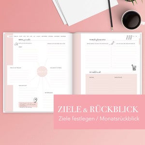 Woman at Work Business Planner for 54 weeks Pink hardcover appointment planner undated with weekly overview & times in German image 5