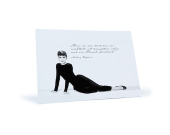 Postkarte “Glück! Audrey Hepburn”