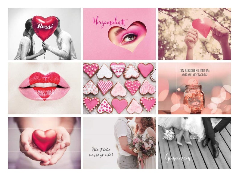 Ensemble de cartes postales de mariage, 52 cartes postales d'amour 1 an chaque semaine 1 carte Cadeau de mariage créatif avec des motifs et des dictons romantiques. image 7