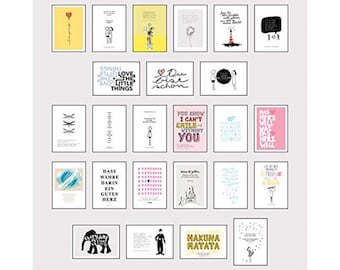 Postkarten Sprüche – Postkarten Set 3 mit 25 hochwertigen versch. liebevollen Motiven und wunderschönen Sprüchen und Zitaten