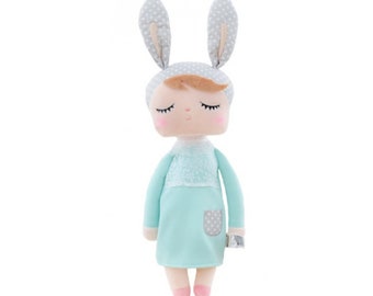 Bunny girl “Ariane” | Rabbit doll turquoise