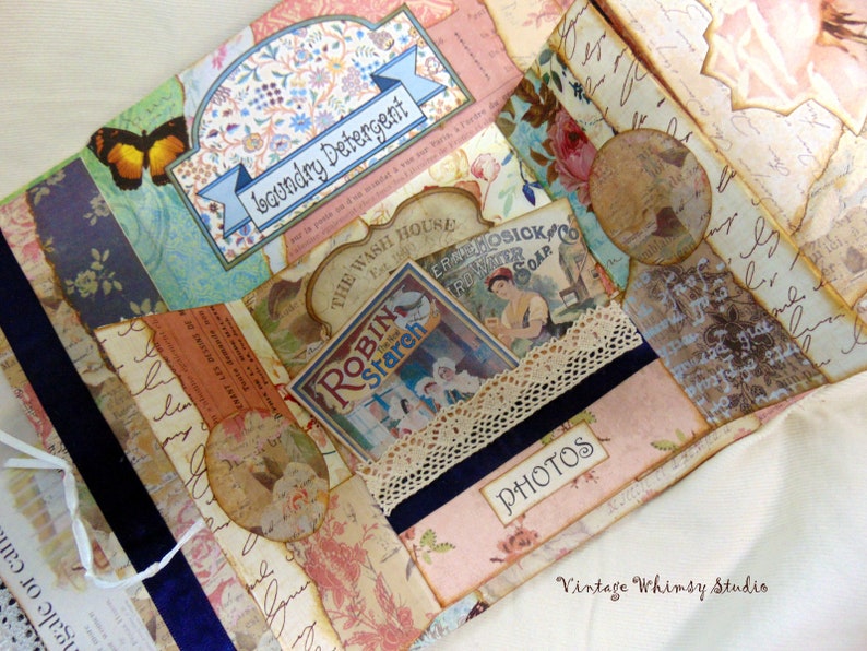 Handmade Journal Vintage Laundry Day Altered Book