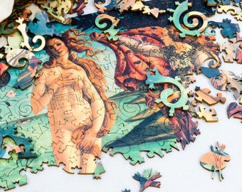 Holzpuzzle - Spezialplättchen - Die Geburt der Venus, Sandro Botticelli
