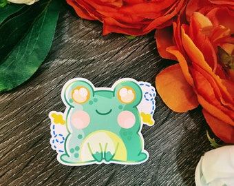 FROGGY Vinyl matte stickers | cute decal | kawaii | stickers for journals, planners, laptops, tumblers and hydro flasks