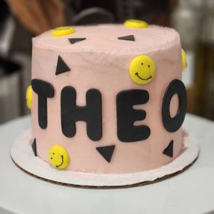 Edible Fondant Rounded Large Alphabet Decoration for Birthday Cake/ Cupcakes Topper