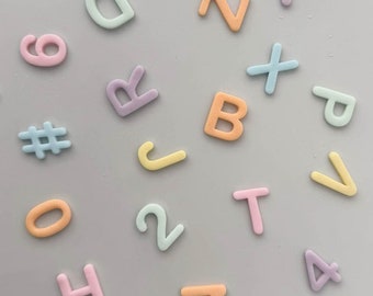 Edible Fondant Alphabet Decoration for Birthday Cake/ Cupcakes Topper Fathers Day