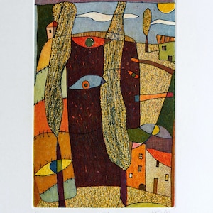 Original etching - hand made_ Landscape&quot;