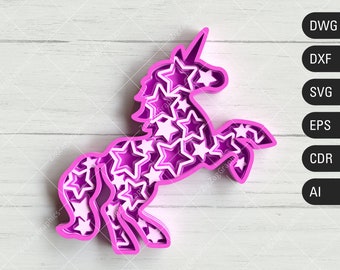 Download Layered Unicorn Svg Etsy