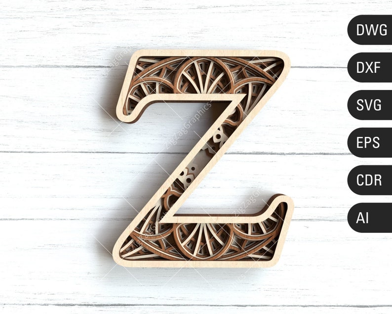 Download 3D Layered Letter Z Layered SVG Buchstaben Layered SVG | Etsy