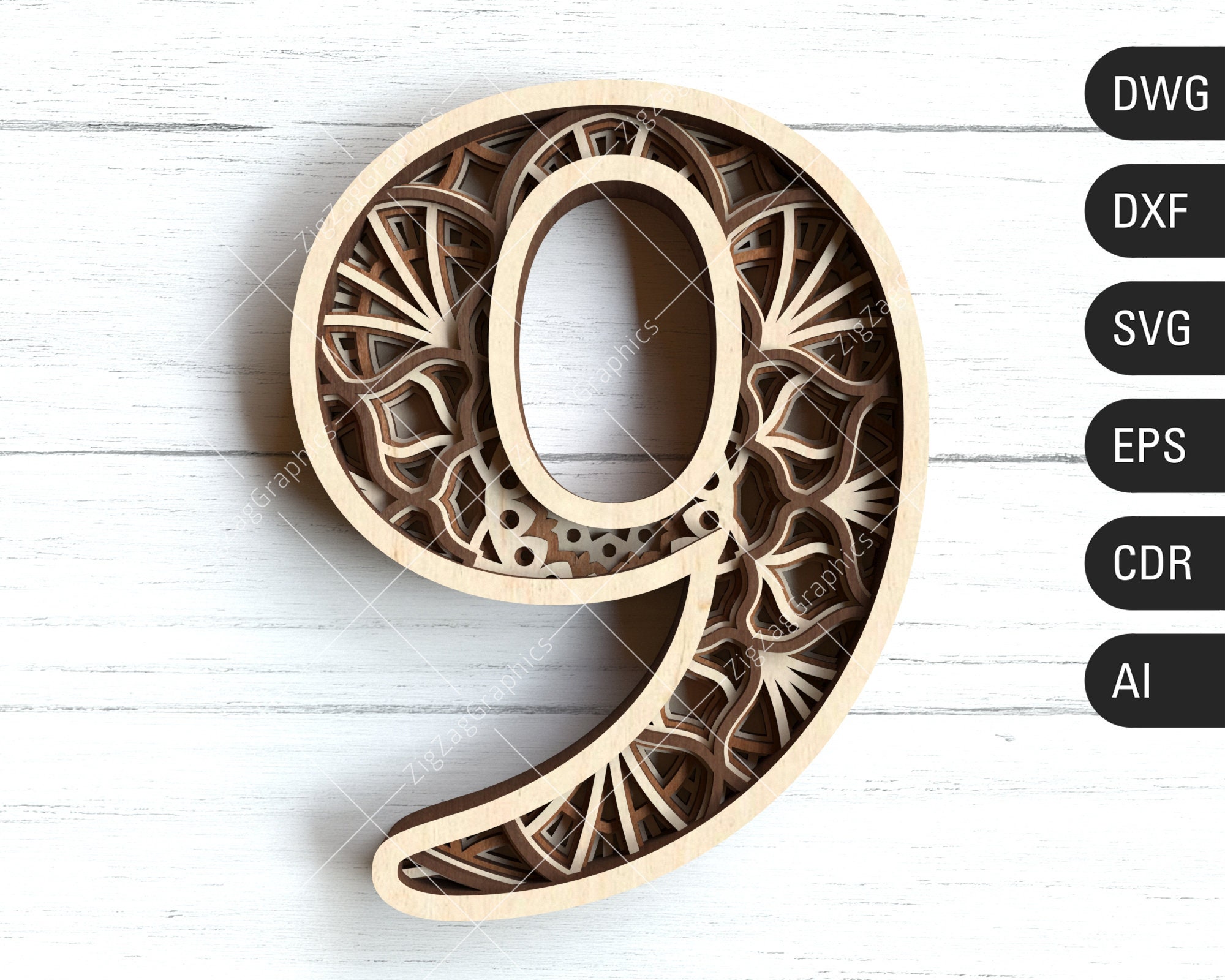 Free Free 192 Layered Mandala Numbers SVG PNG EPS DXF File