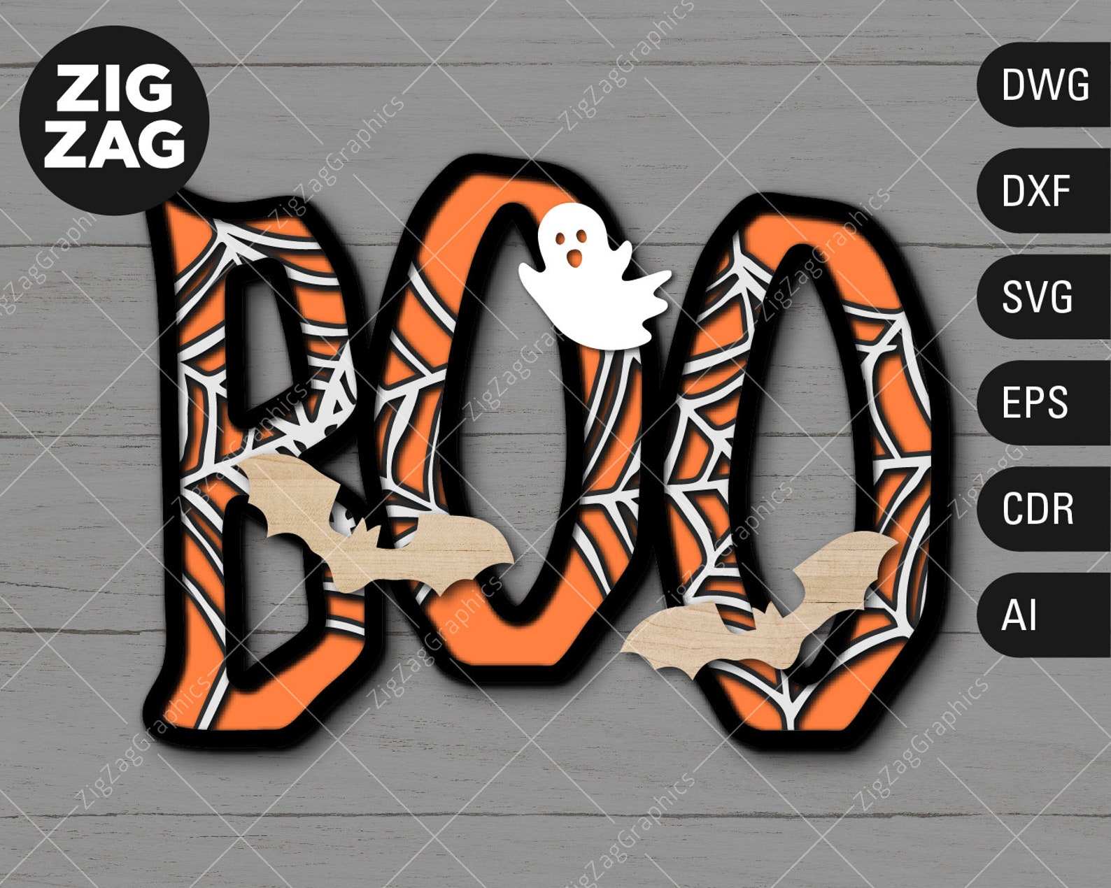 Halloween Layered Letters svg Boo SVG Layered Halloween SVG | Etsy