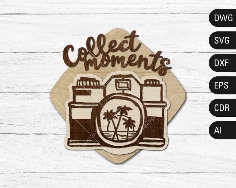 Download 3D Layered Kamera SVG Palmen SVG Strand svg DXF Fotograf svg | Etsy