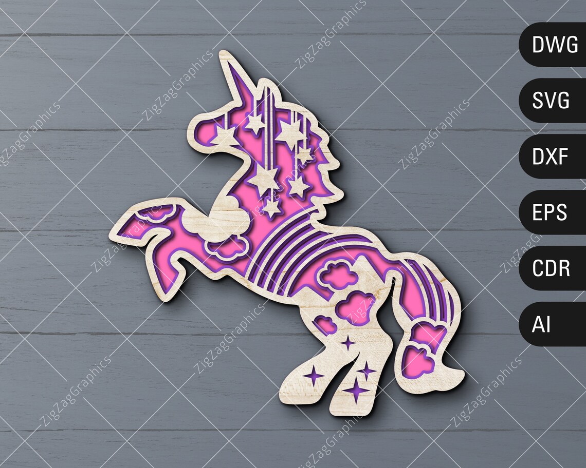 Free Free Layered Unicorn Svg 743 SVG PNG EPS DXF File