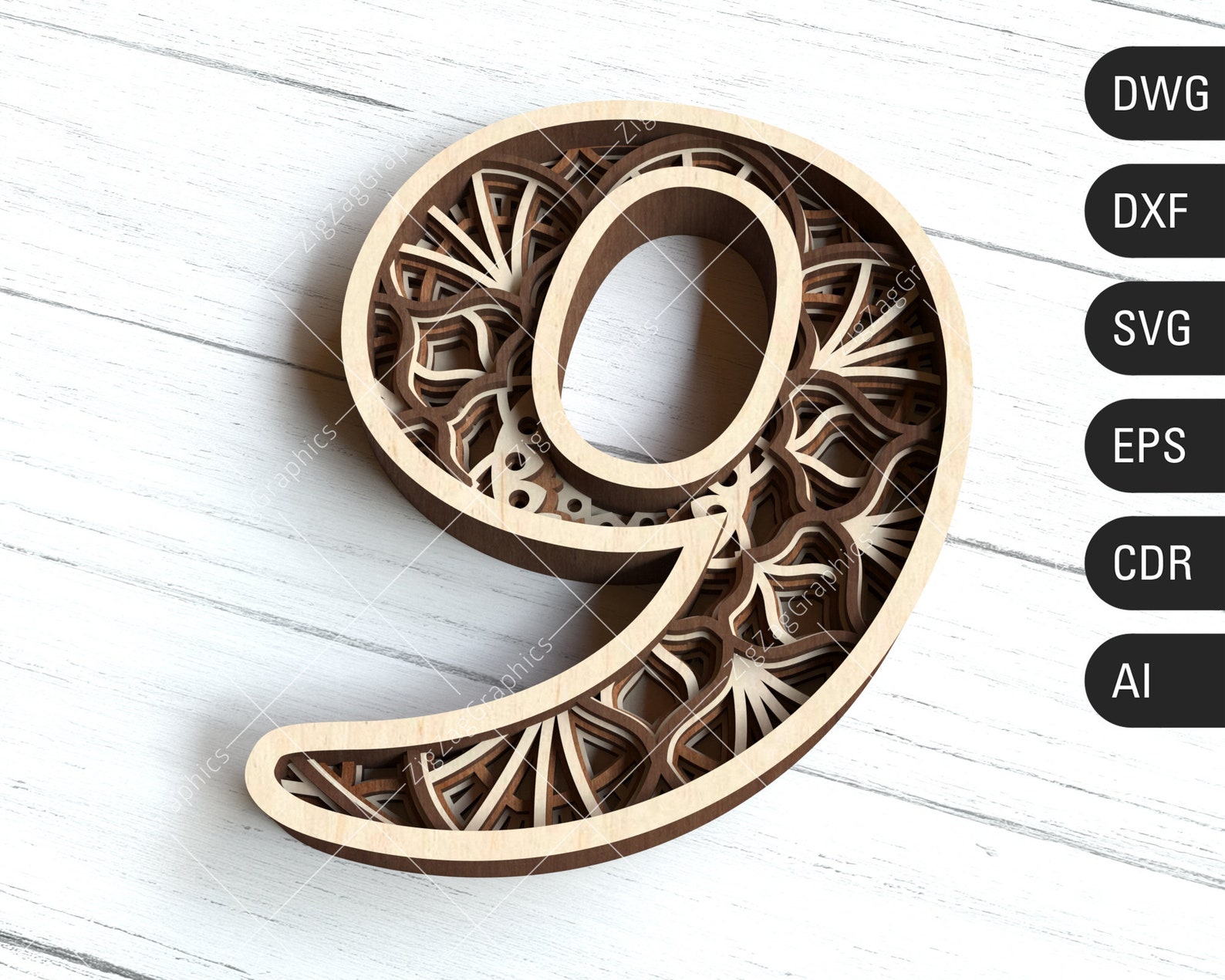 Free Free 125 Layered Mandala Numbers SVG PNG EPS DXF File