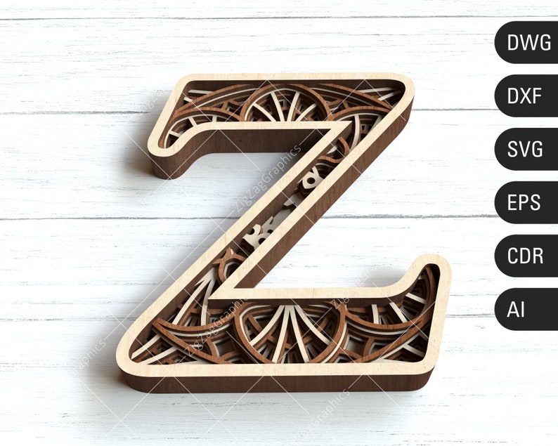 Download 3D Layered Letter Z Layered SVG Buchstaben Layered SVG | Etsy