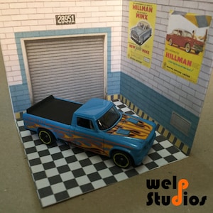 Pack of 3 printable dioramas to display cars at 1:64 scale image 7