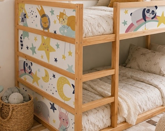 IKEA Kura Bed Stickers. Dreamy Animal Theme.
