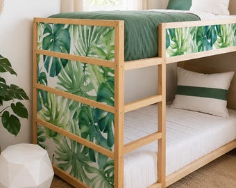 Kura Bed Decals Monstera Jungle Leaves.