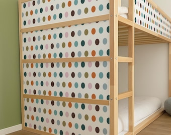 IKEA Kura Stickers. Retro Dots. Kura Bed Customization.