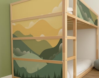 Ikea Kura Bed Decals. Landscape kura stickers.