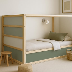 IKEA Kura Bed Stickers: Dusty Green, Sage Green Vinyl Decals